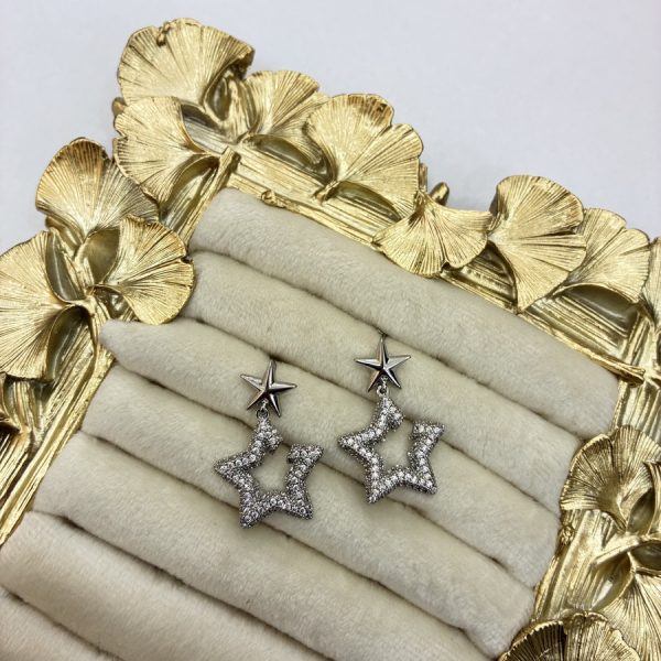 Sarkıt yıldız taşlı küpe