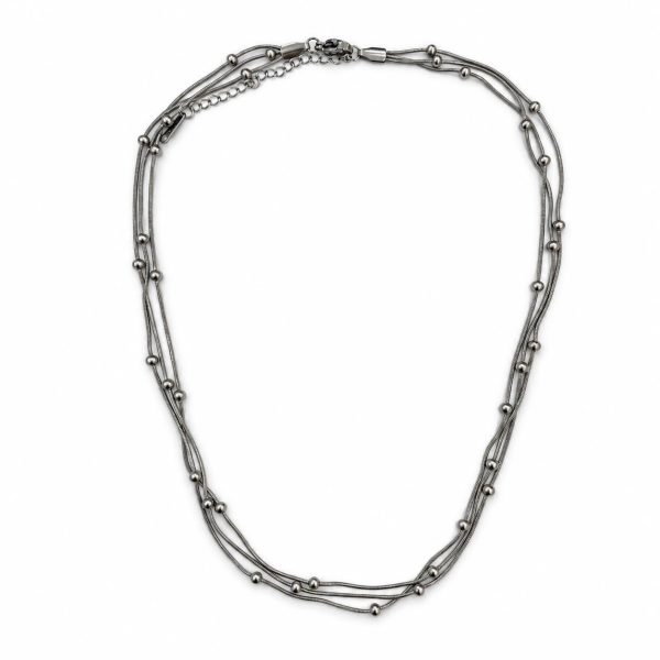 Üç Dorika Detaylı Silver Kolye