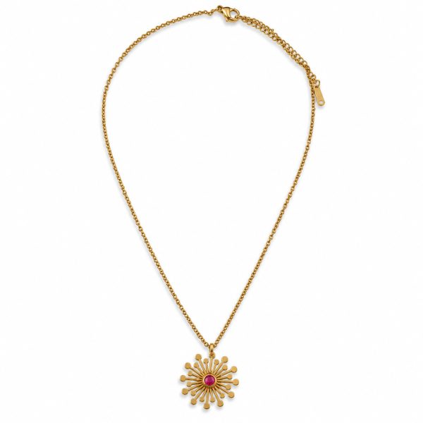 Otantik Çiçek Gold Kolye